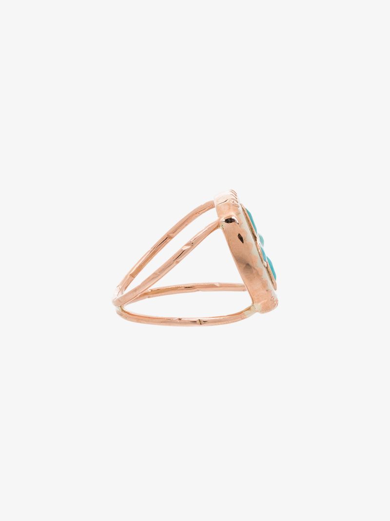 9k Rose Gold Bowie No. 2 Turquoise Ring