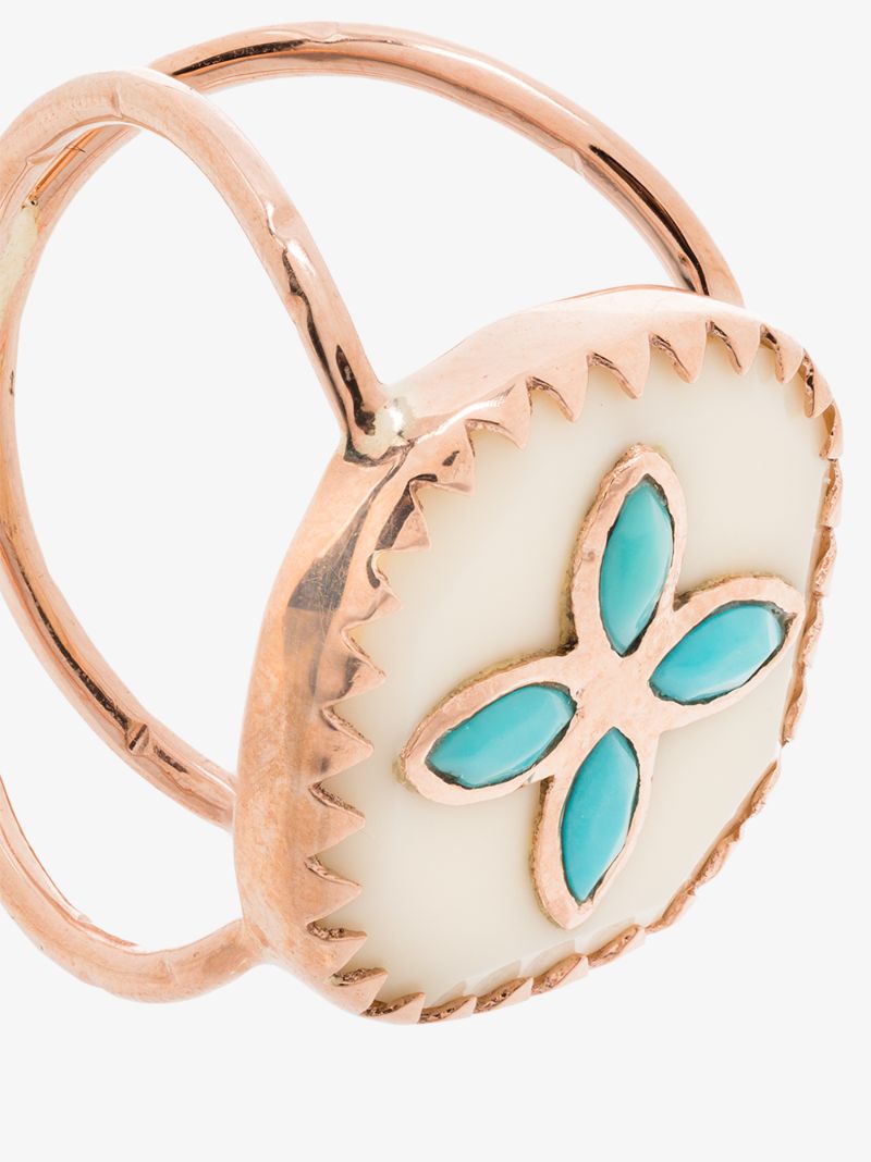 9k Rose Gold Bowie No. 2 Turquoise Ring