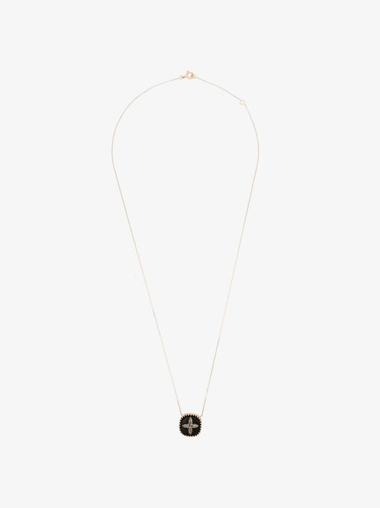 9k Rose Gold Bowie Diamond Cross Necklace