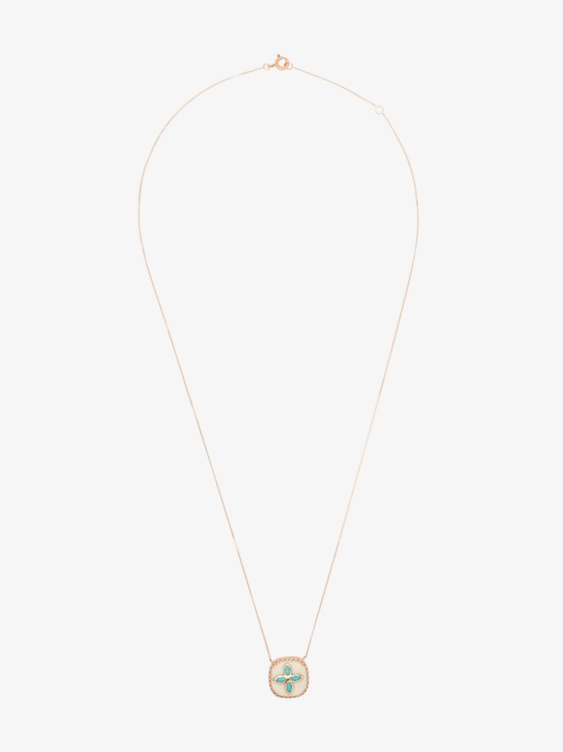 9k Rose Gold Bowie Turquoise Necklace