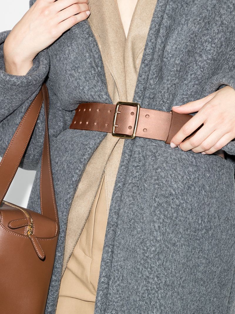 Brown Franckie Wide Leather Belt