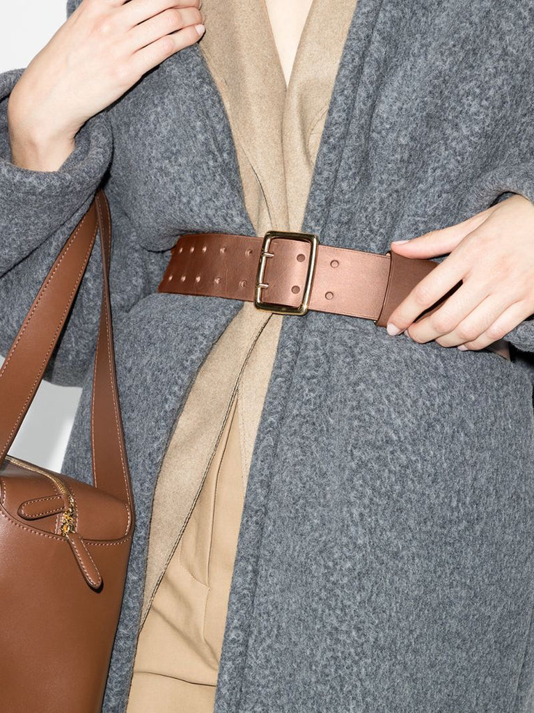 Brown Franckie Wide Leather Belt