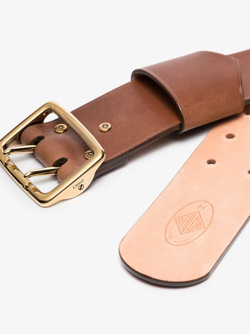 Brown Franckie Wide Leather Belt