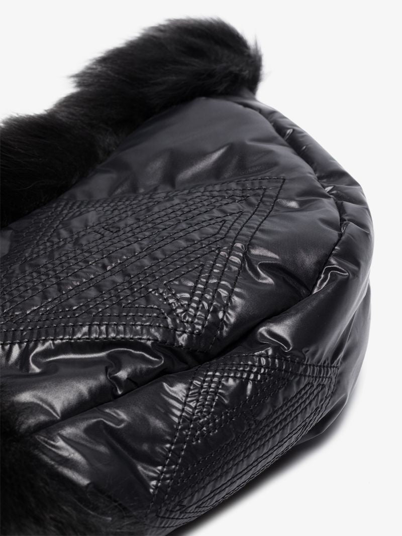 Black Faux Fur Hood