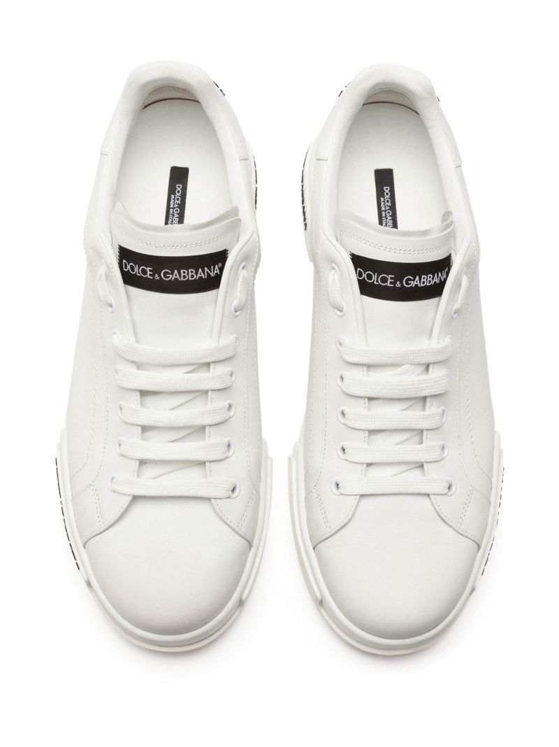 White Portofino Leather Sneakers