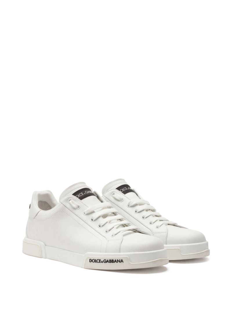 White Portofino Leather Sneakers