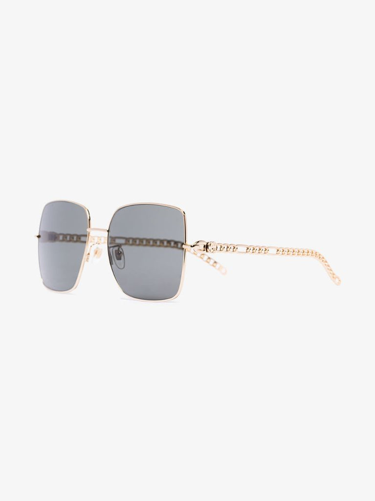 Gold Tone Gg Chain Sunglasses