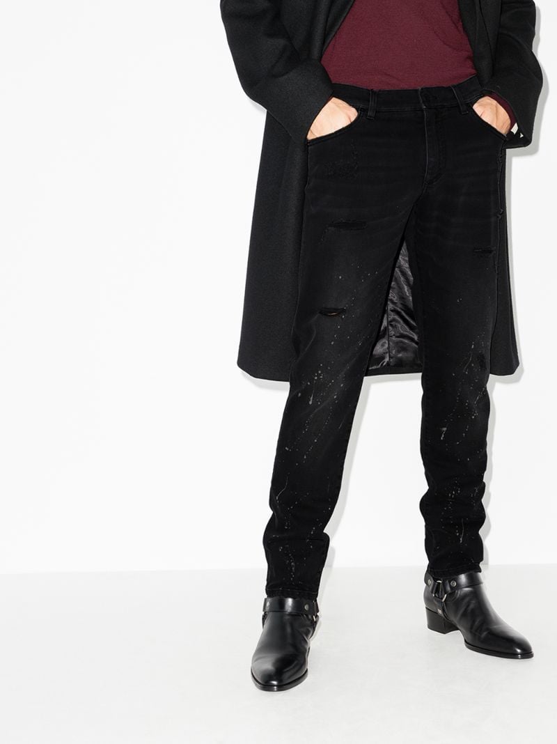Distressed Tapered Jeans