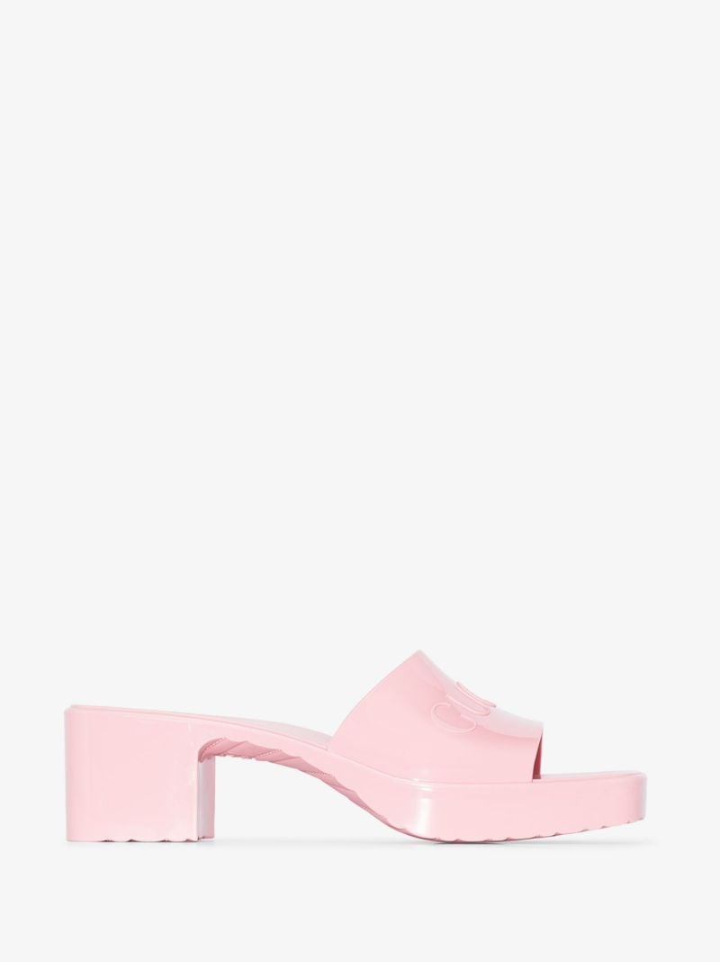 Pink 60 Logo-embossed Sandals