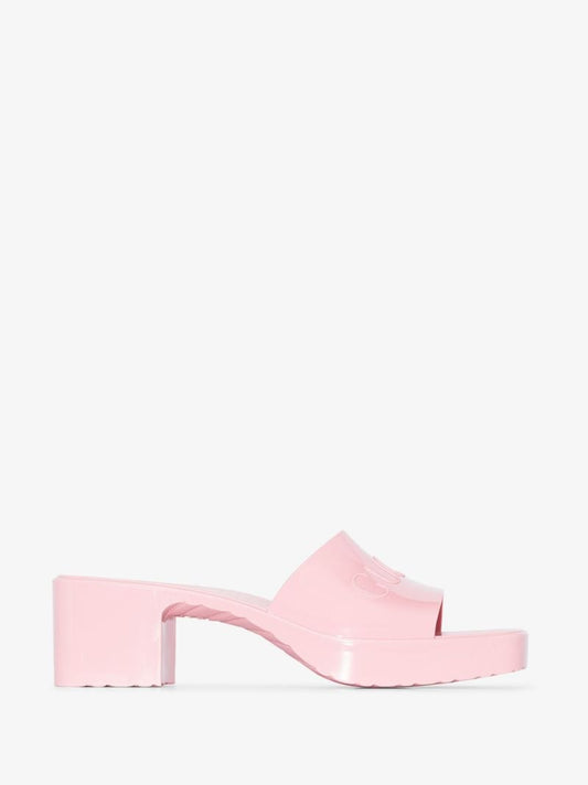 Pink 60 Logo-embossed Sandals