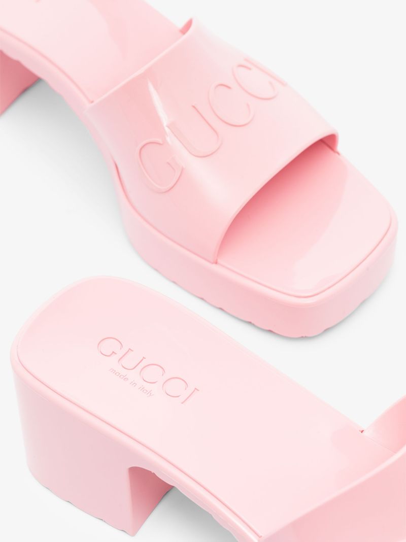 Pink 60 Logo-embossed Sandals