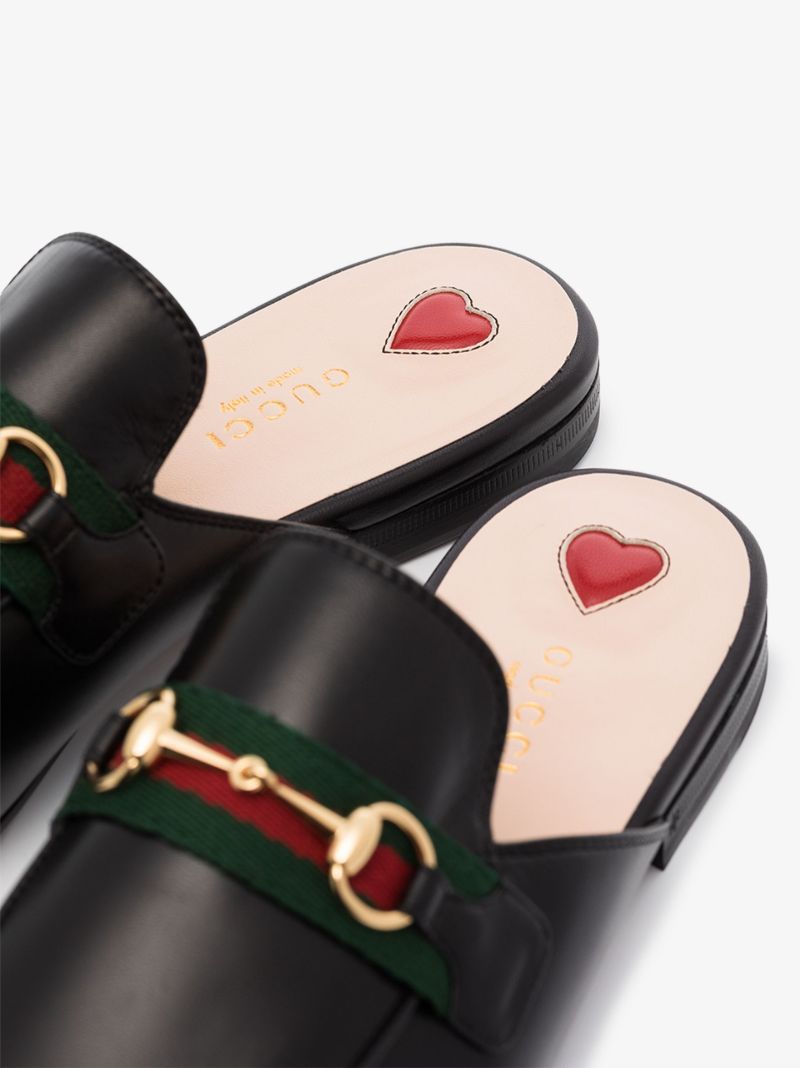 Black Princetown Leather Mules