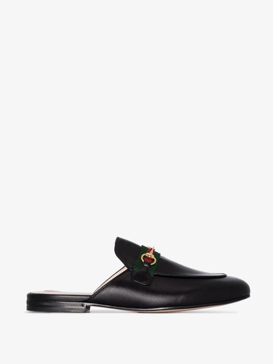 Black Princetown Leather Mules
