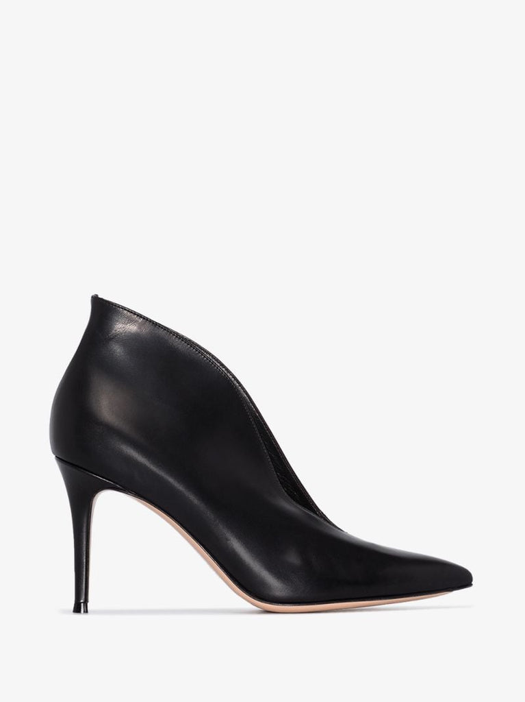 Black Vania 85 Leather Ankle Boots