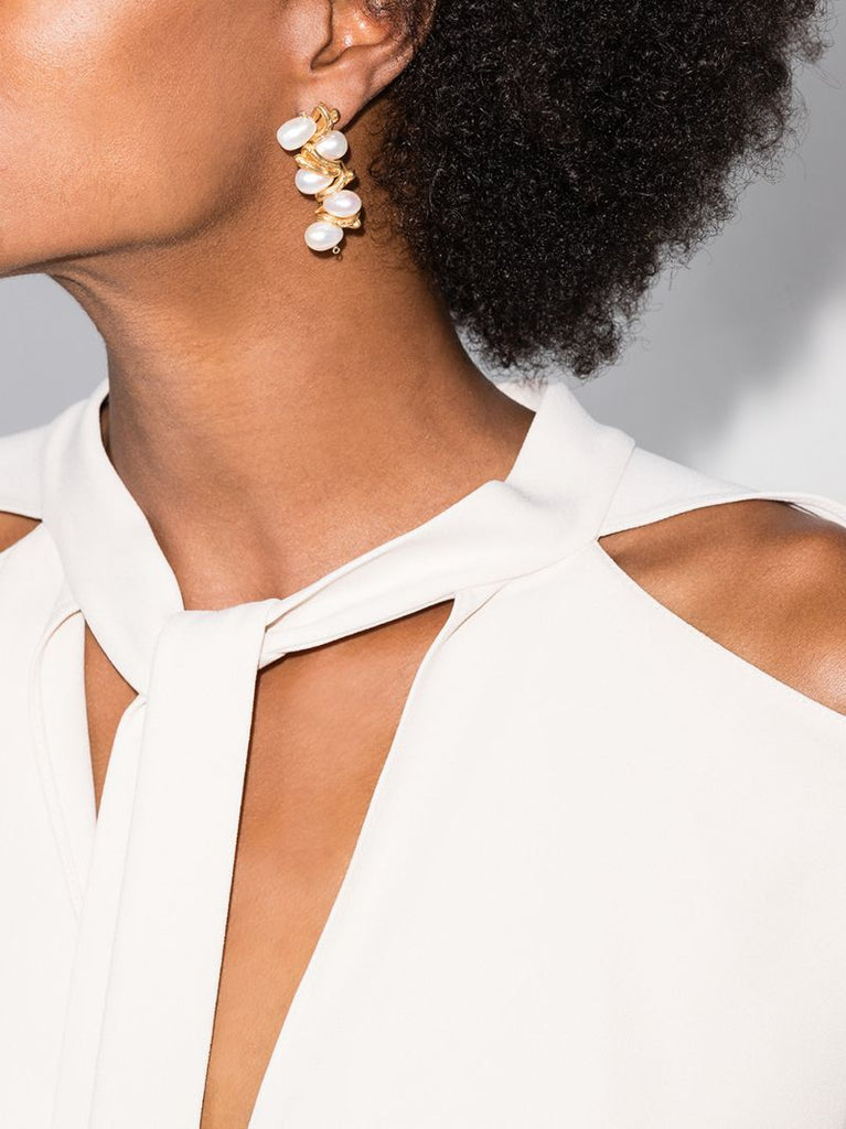 Gold-plated Calliope Pearl Earrings
