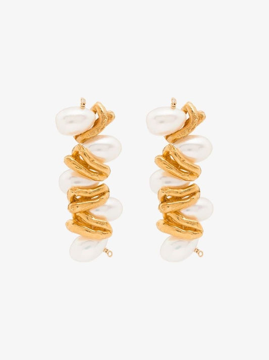 Gold-plated Calliope Pearl Earrings
