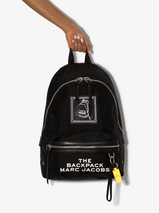Black Large Logo Backpack