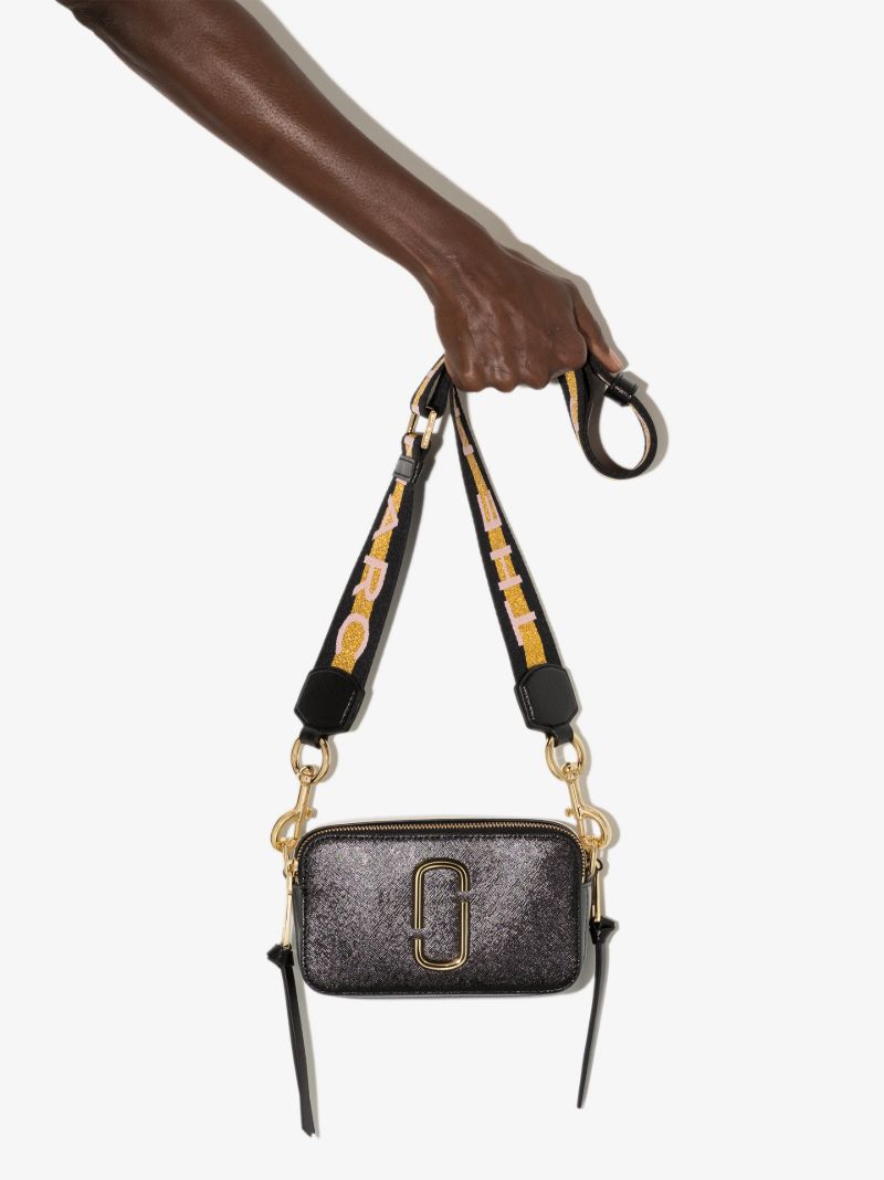 Black Snapshot Leather Cross Body Bag