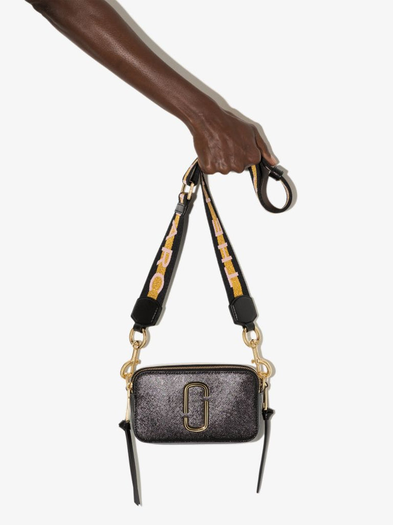 Black Snapshot Leather Cross Body Bag