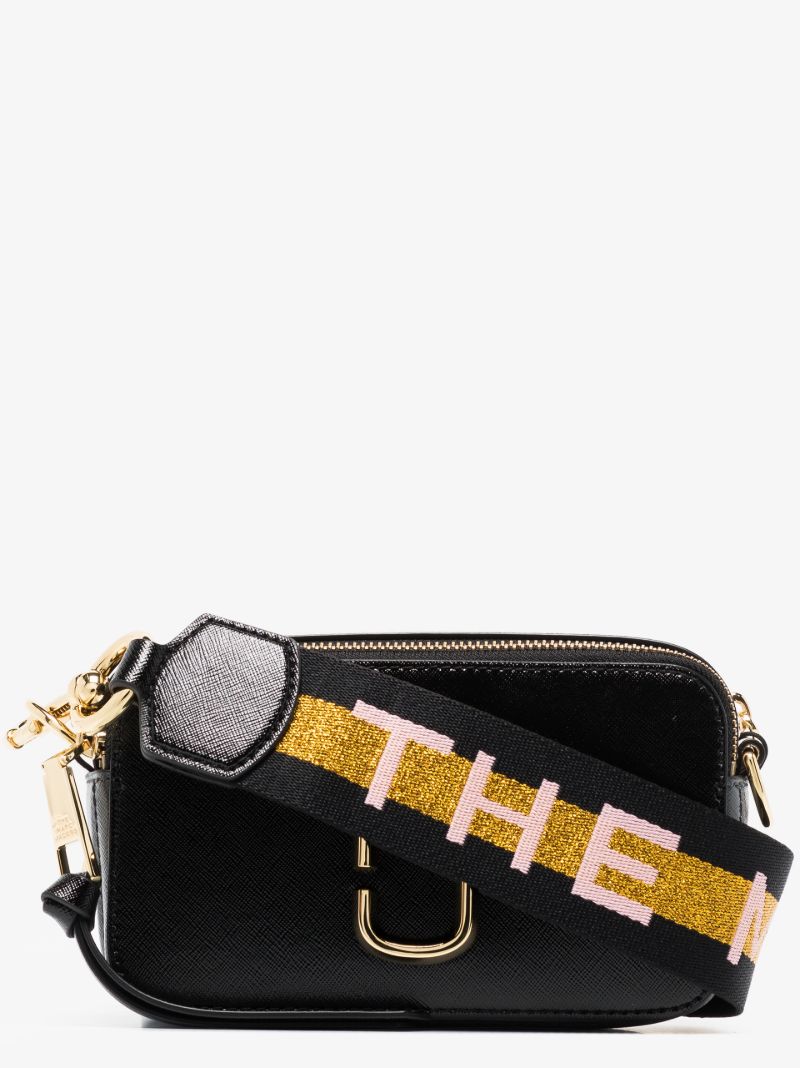 Black Snapshot Leather Cross Body Bag