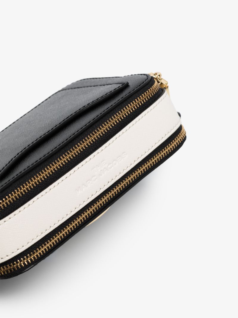Black Snapshot Leather Cross Body Bag