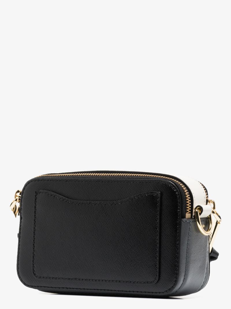 Black Snapshot Leather Cross Body Bag