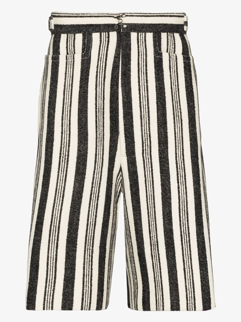 Stripe-pattern Bermuda Shorts