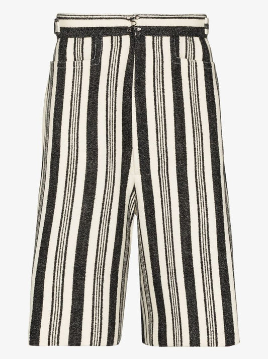 Stripe-pattern Bermuda Shorts