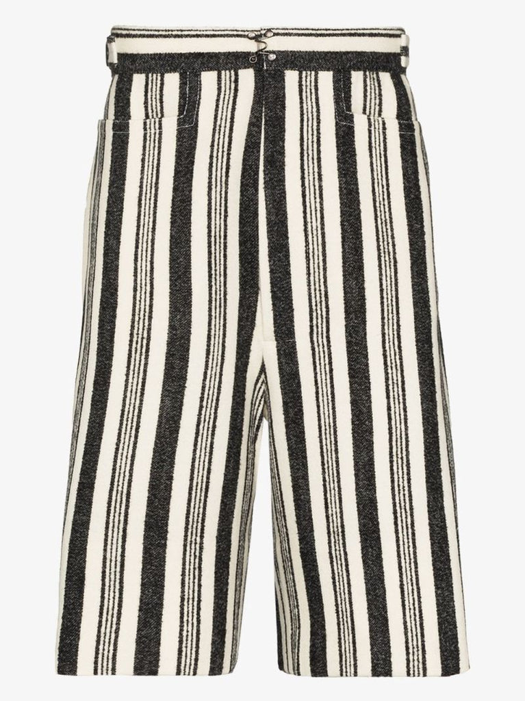 Stripe-pattern Bermuda Shorts