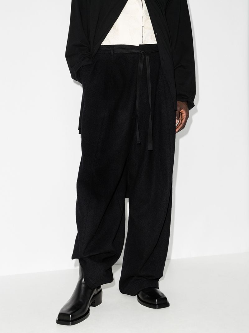 Drawstring Wide Leg Trousers
