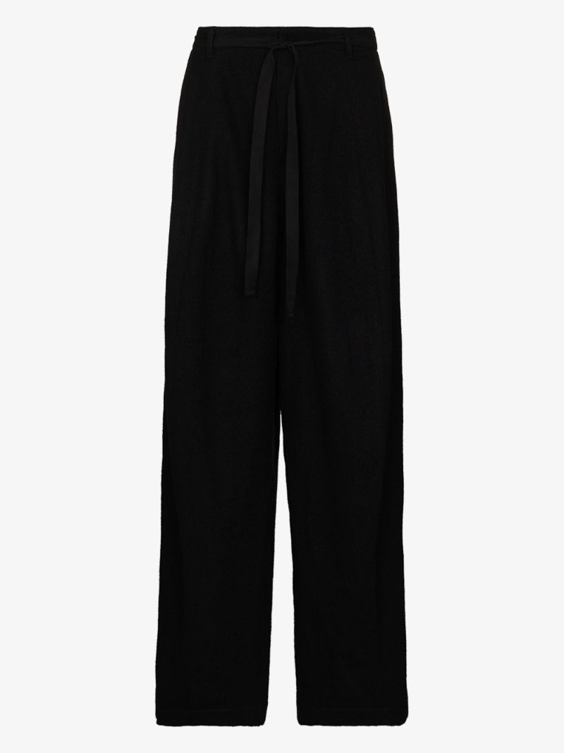 Drawstring Wide Leg Trousers