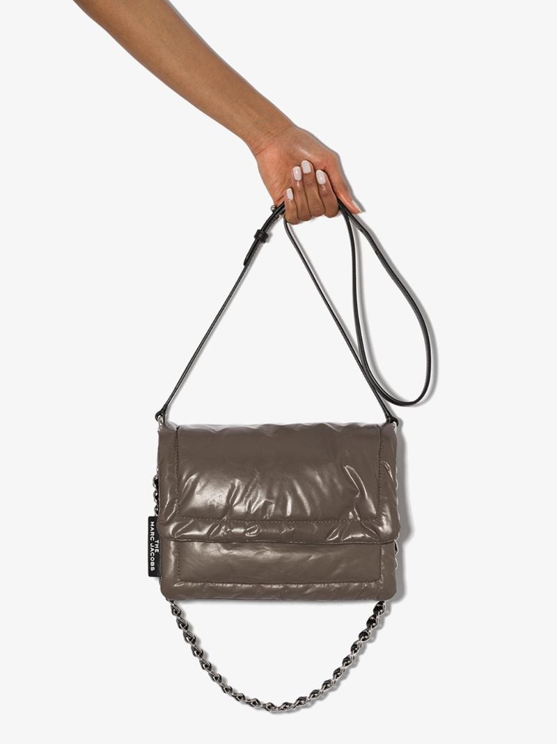 Grey the Pillow Leather Shoulder Bag