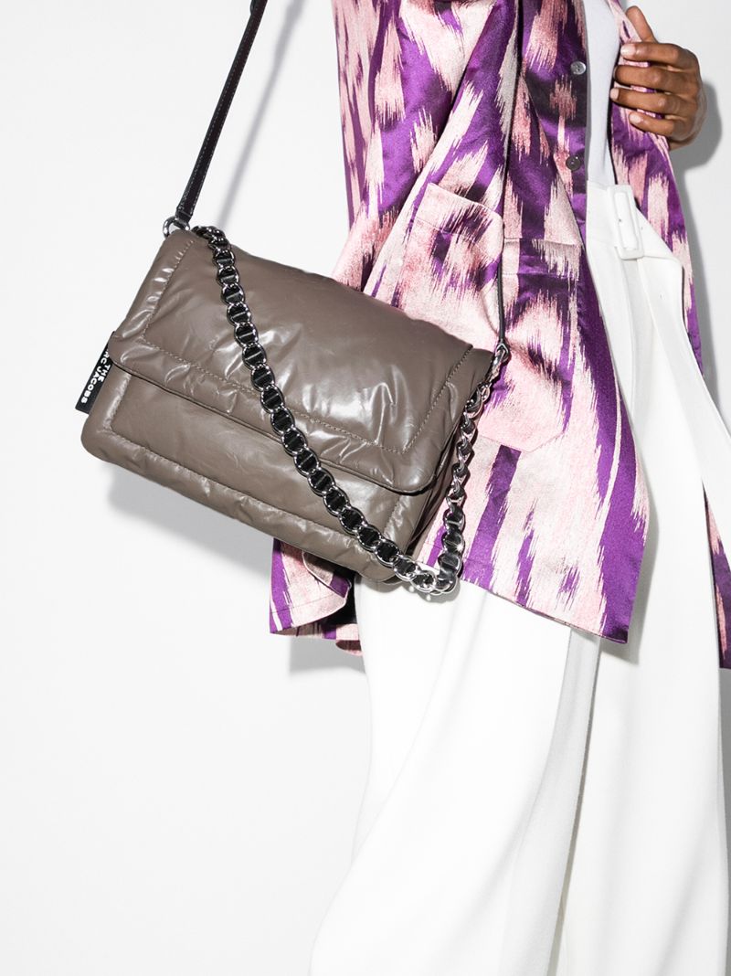 Grey the Pillow Leather Shoulder Bag