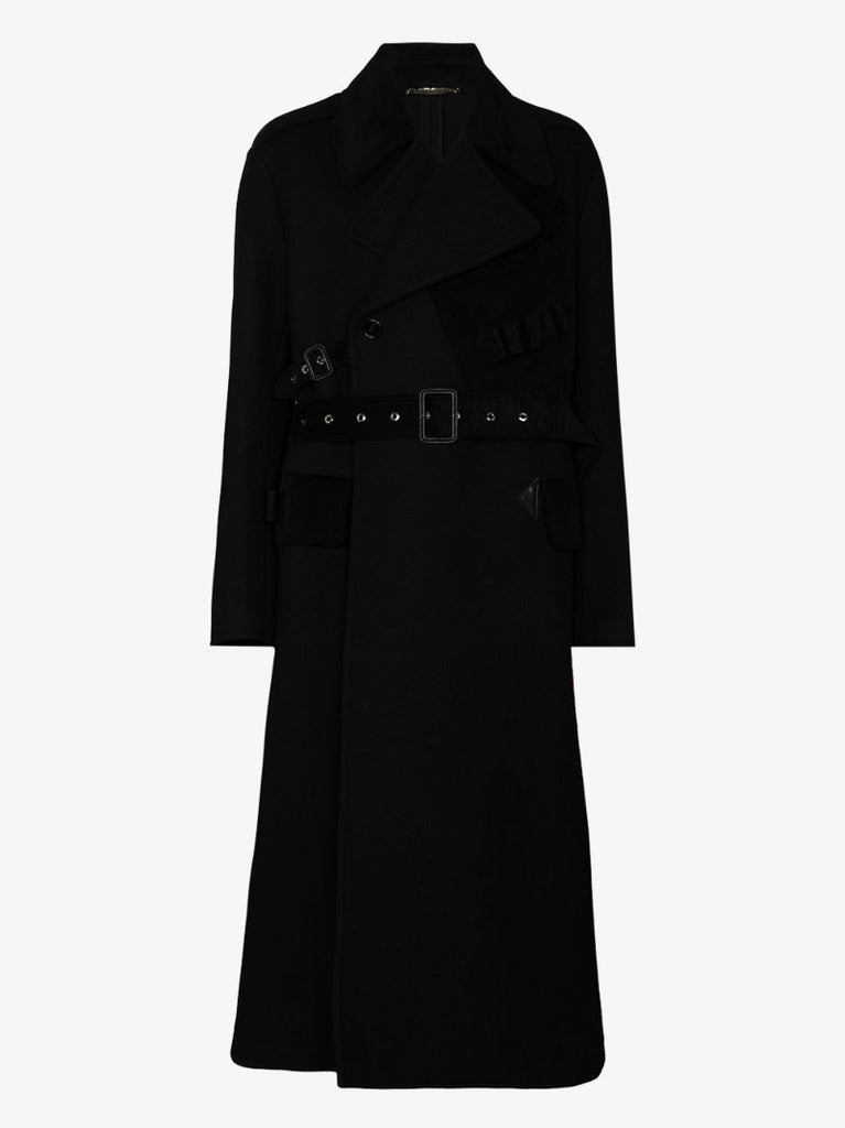 Double-breasted Belted Wool Coat