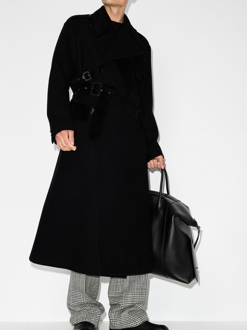 Double-breasted Belted Wool Coat