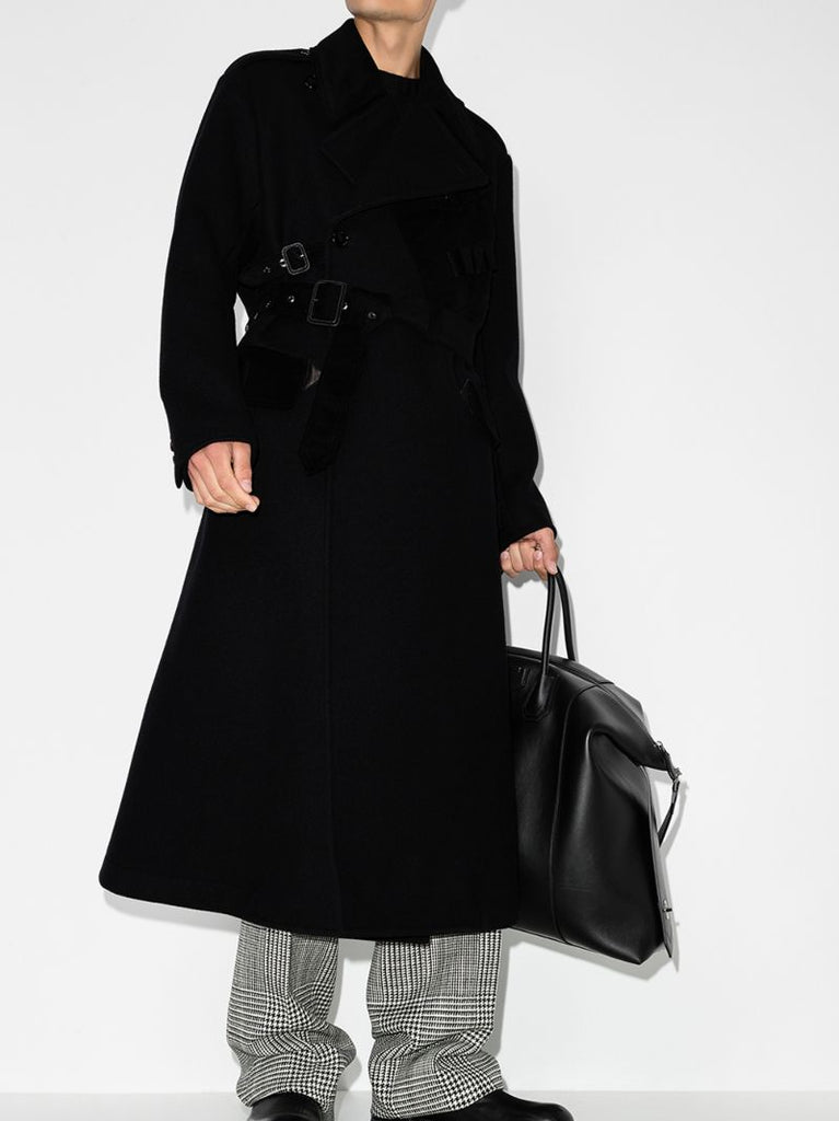 Double-breasted Belted Wool Coat