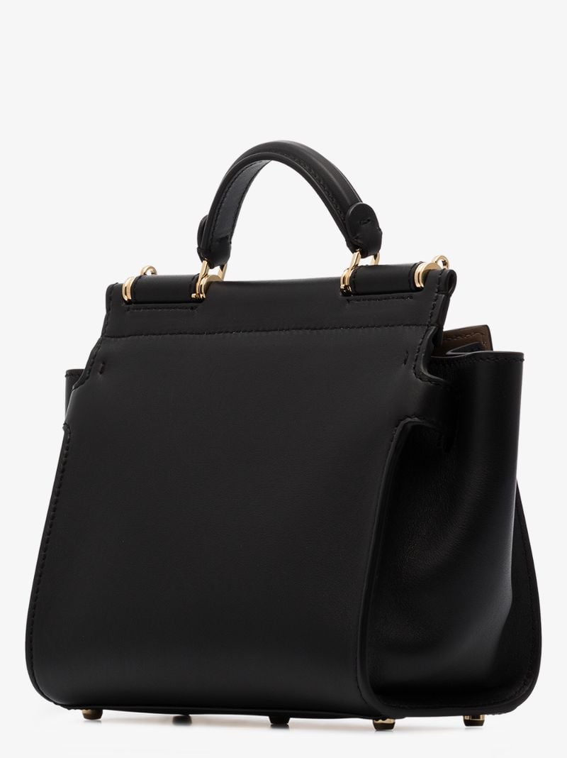 Black 62 Small Soft Leather Tote Bag