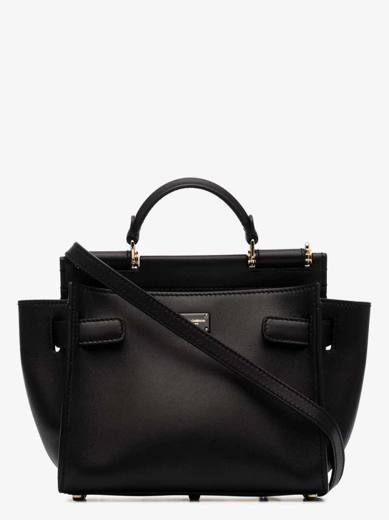 Black 62 Small Soft Leather Tote Bag