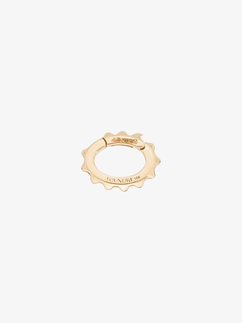 18k Yellow Gold Pyramid Oval Annex Link Charm