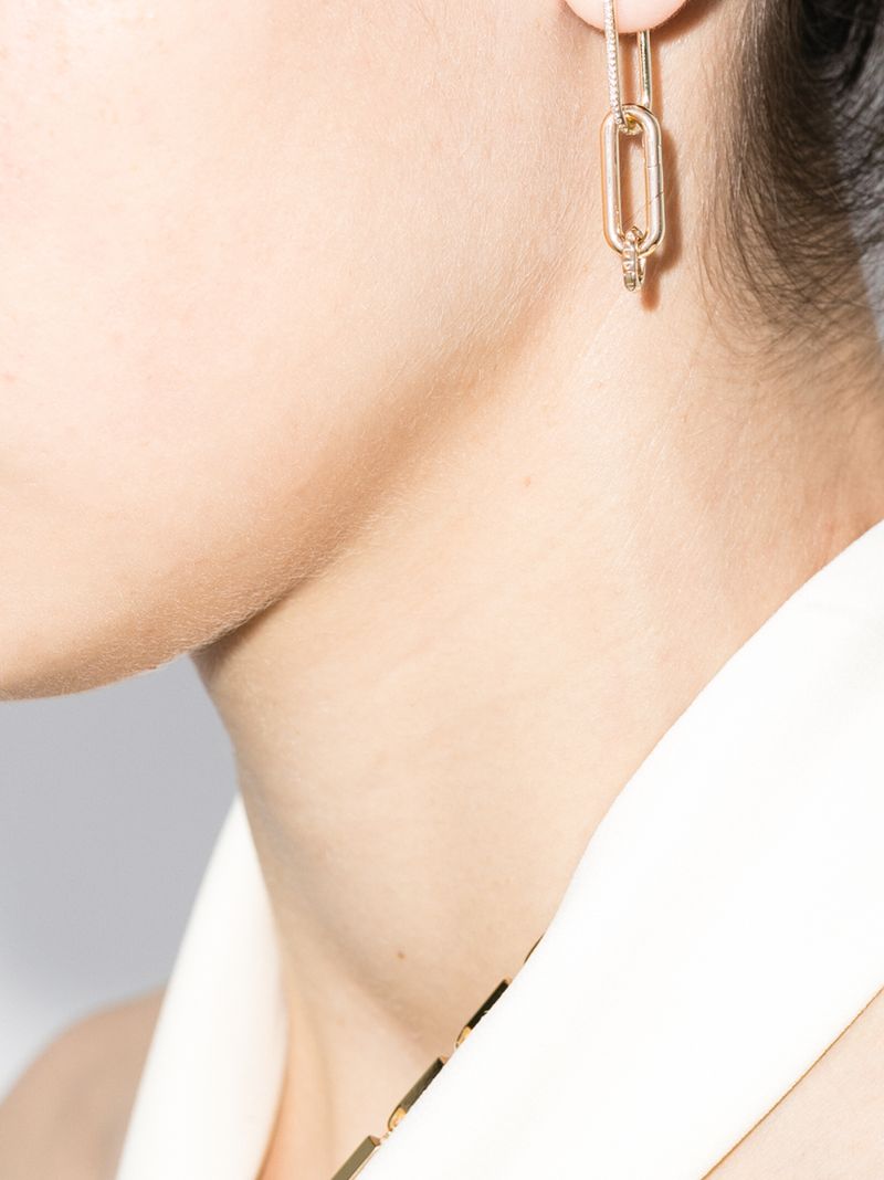 18k Yellow Gold Pyramid Oval Annex Link Charm