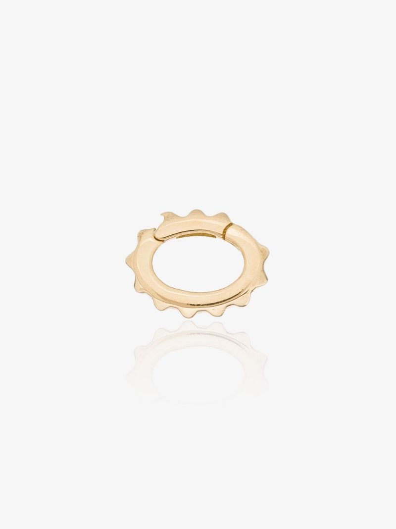 18k Yellow Gold Pyramid Oval Annex Link Charm