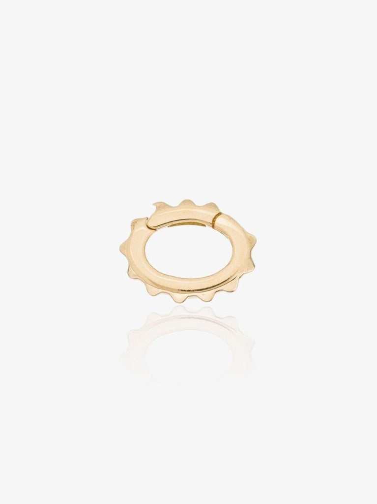 18k Yellow Gold Pyramid Oval Annex Link Charm