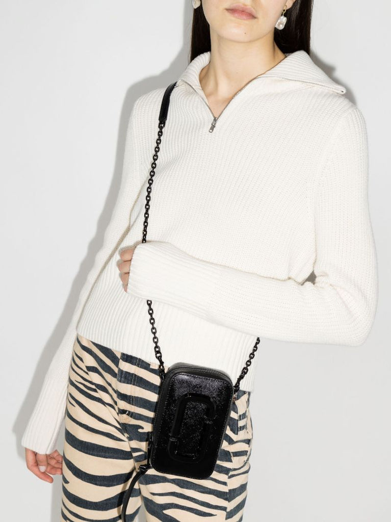 Black the Hot Shot Leather Mini Bag