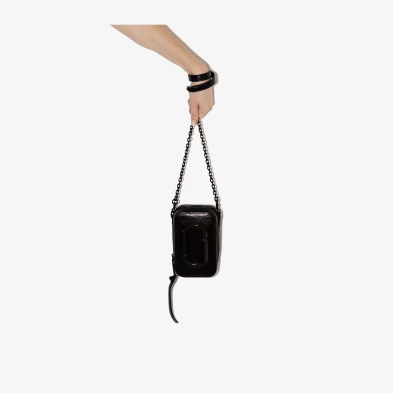 Black the Hot Shot Leather Mini Bag