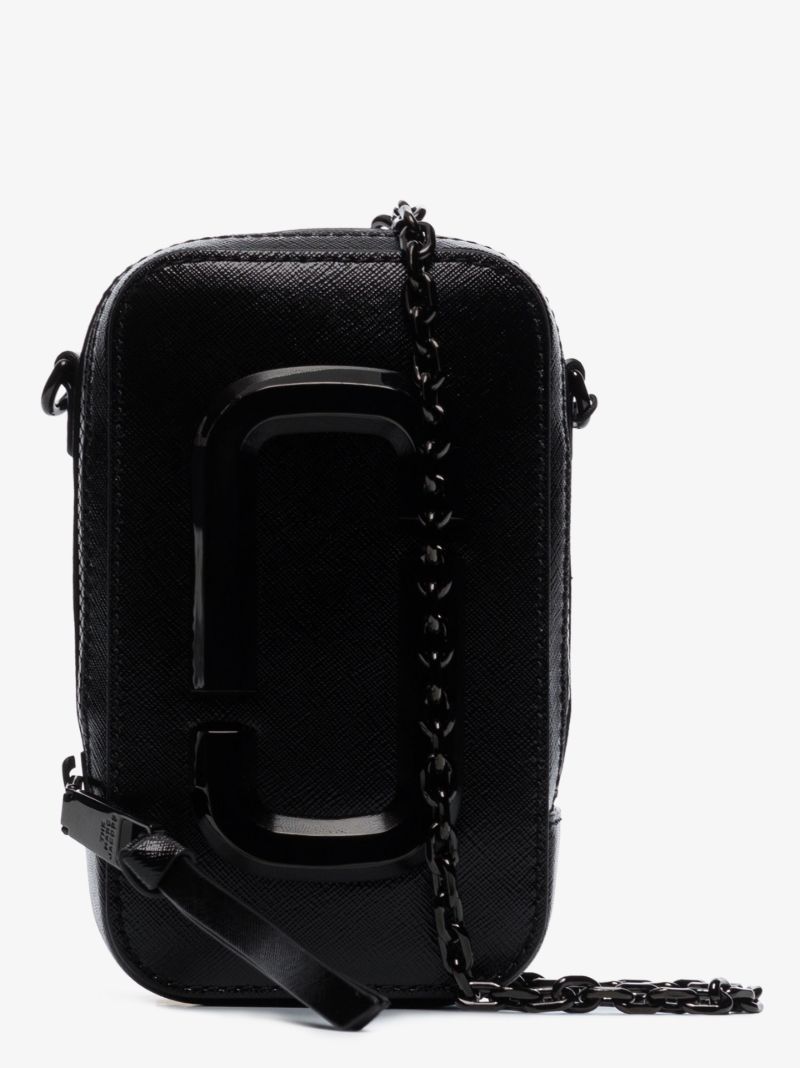 Black the Hot Shot Leather Mini Bag