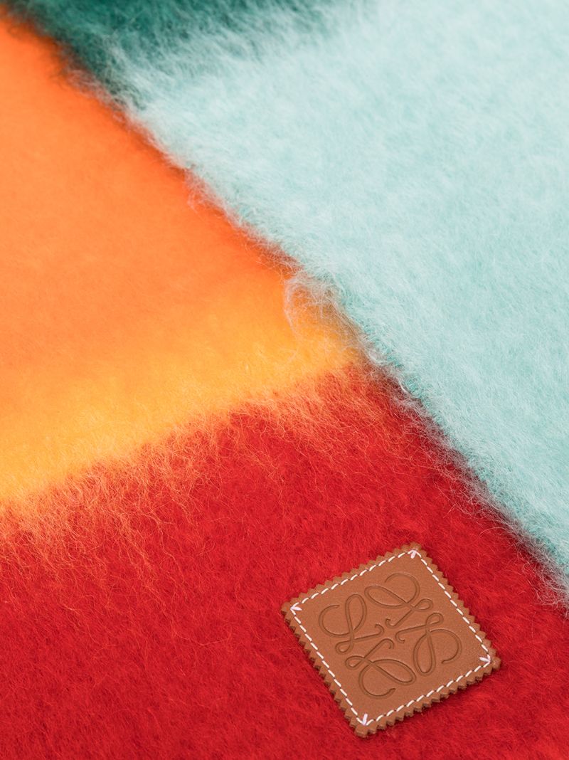 Multicoloured Striped Knit Scarf