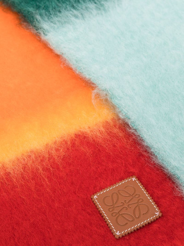 Multicoloured Striped Knit Scarf