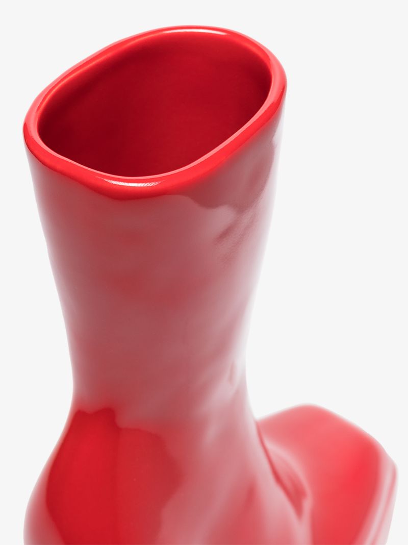 X Nodaleto Red Bulla Corta Earthenware Vase