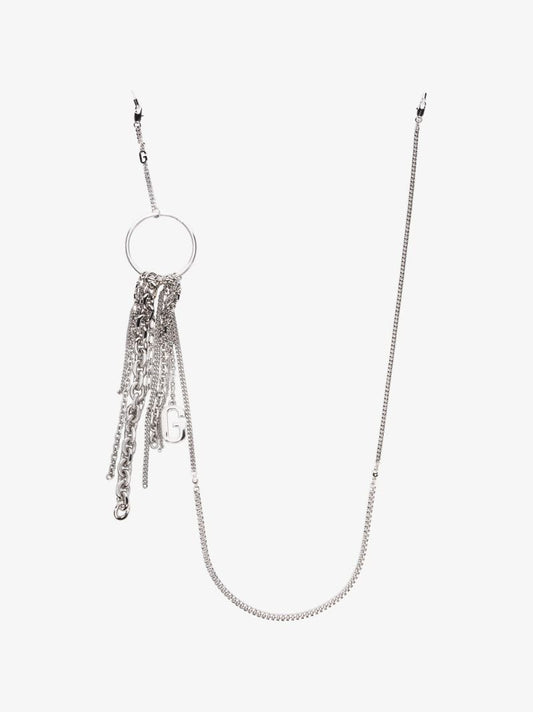 Silver Tone Fall Rings Sv Glasses Chain