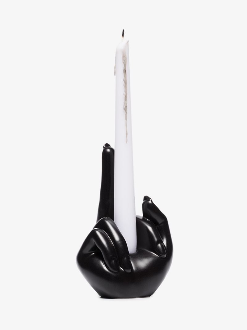 Black 2020 Earthenware Candlestick